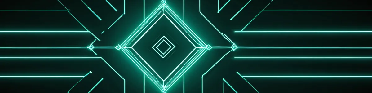Decoration: teal geometric diamond lattice