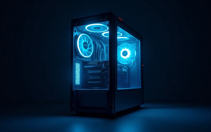 Illustration einer Mittelklasse-GPU für typische Desktops